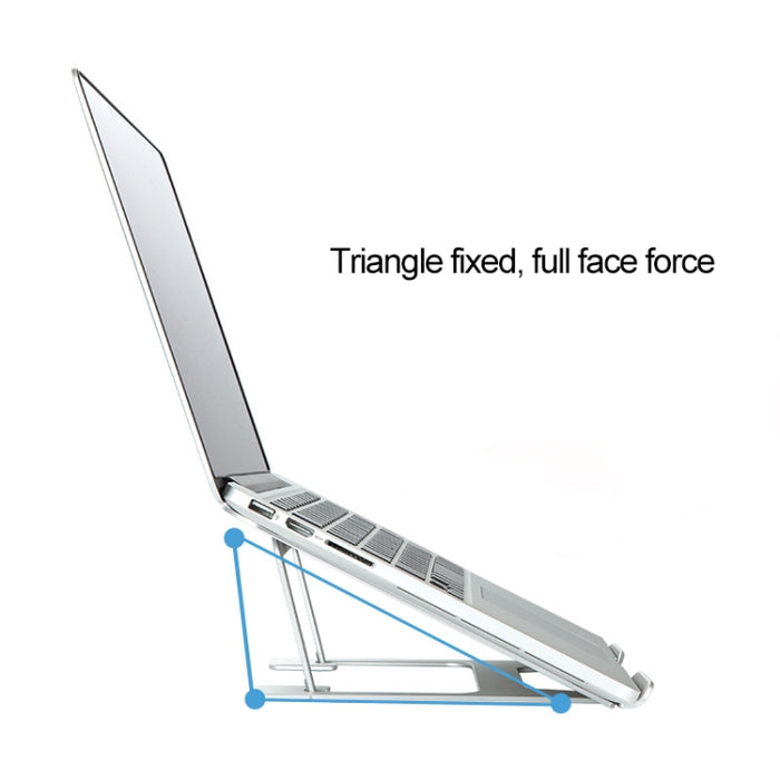 Soporte extensor de altura para computadora portátil Soporte plegable para disipación de calor para computadora portátil, tamaño: 22,3x23,5x1,3 cm