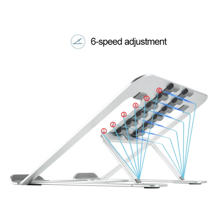 Soporte extensor de altura para computadora portátil Soporte plegable para disipación de calor para computadora portátil, tamaño: 22,3x23,5x1,3 cm