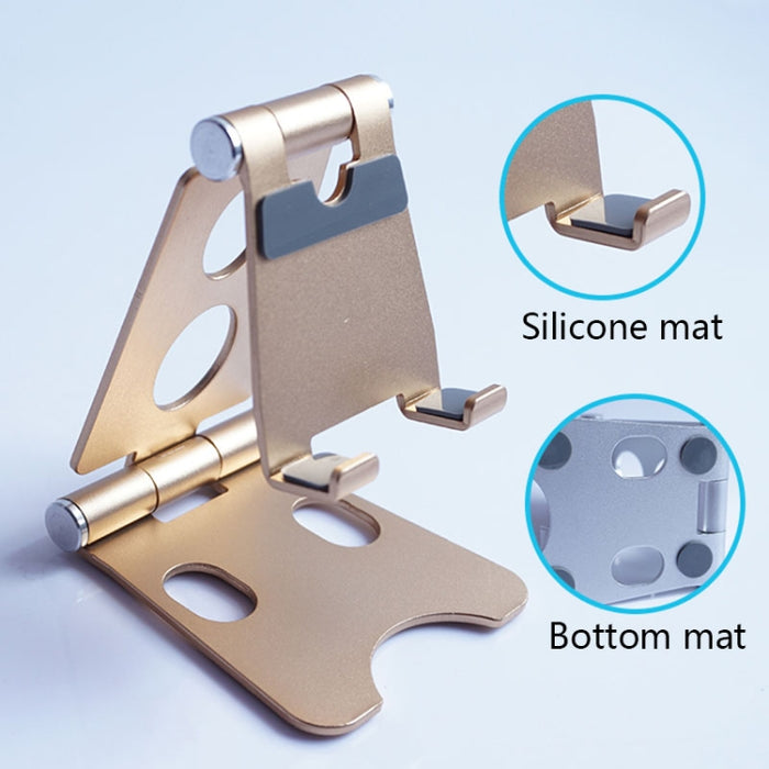 ROOSTAND R2 Soporte para tableta de escritorio móvil de aleación de aluminio Artefacto perezoso plegable doble, Tamaño: 6,4x7x9 cm
