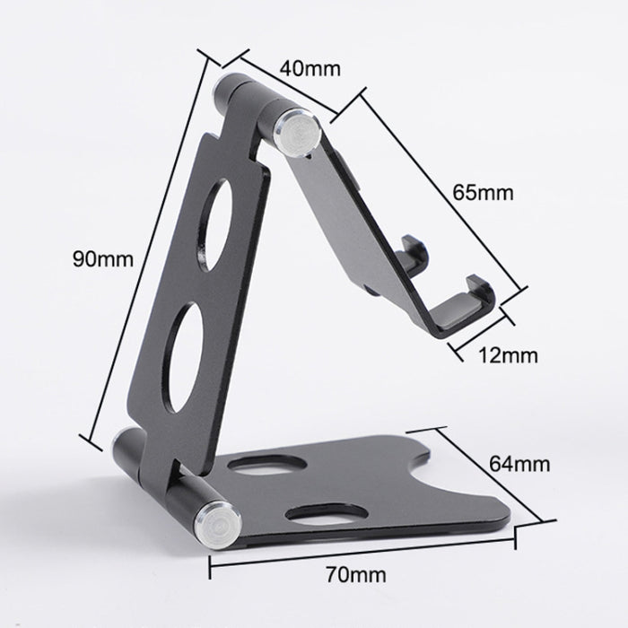 ROOSTAND R2 Soporte para tableta de escritorio móvil de aleación de aluminio Artefacto perezoso plegable doble, Tamaño: 6,4x7x9 cm