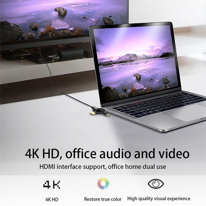 D62A DisplayPort + Mini DP + HDMI Macho a HDMI Hembra Adaptador 3 en 1