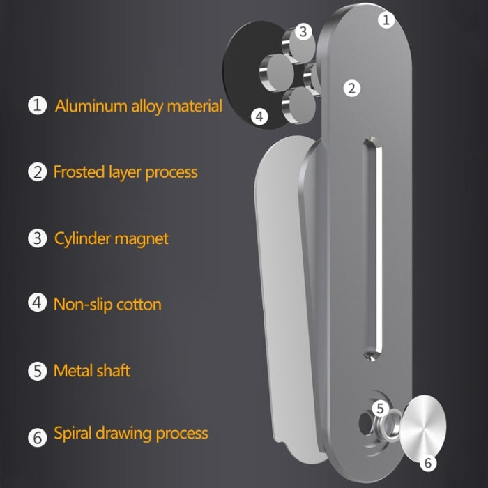 Soporte de expansión para ordenador portátil, aleación de aluminio pegable Universal, soporte para teléfono móvil con succión magnética