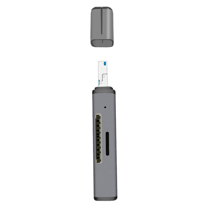 118 2 en 1 USB + Interfaces de 8 pines Disco flash USB / Tarjeta de memoria Lector de tarjetas OTG para sistema IOS Teléfono móvil / computadora