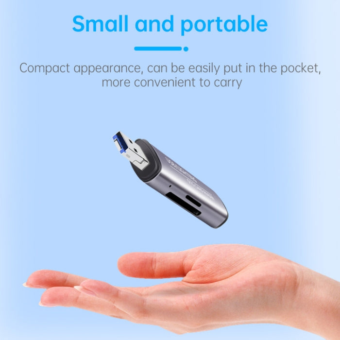 118 2 en 1 USB + Interfaces de 8 pines Disco flash USB / Tarjeta de memoria Lector de tarjetas OTG para sistema IOS Teléfono móvil / computadora