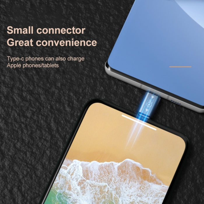 USB-C / Type-C macho a 8 pines macho Carga + Transmisión de datos + Adaptador OTG