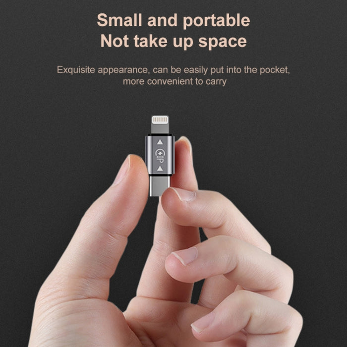 USB-C / Type-C macho a 8 pines macho Carga + Transmisión de datos + Adaptador OTG