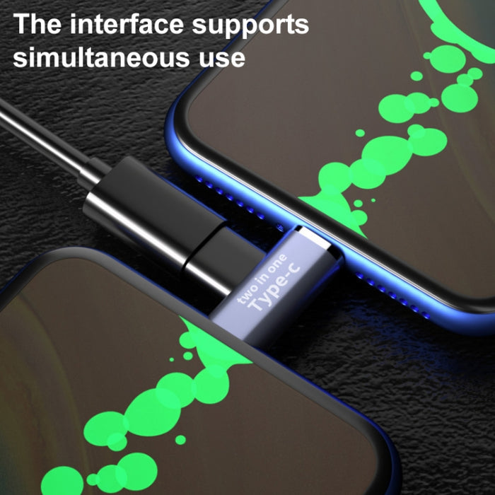 Convertidor USB-C/Tipo-C hembra a macho de 8 pines + USB-C/Tipo-C macho