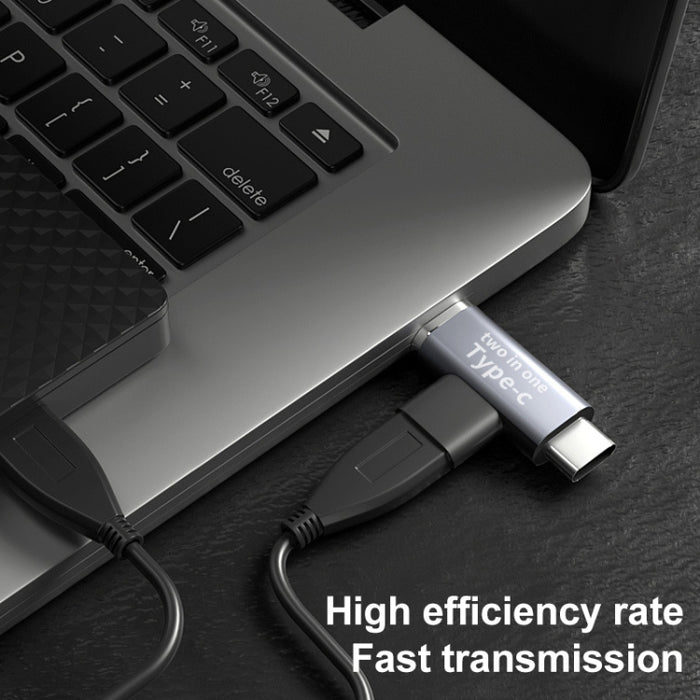 Convertidor USB-C/Tipo-C hembra a macho de 8 pines + USB-C/Tipo-C macho