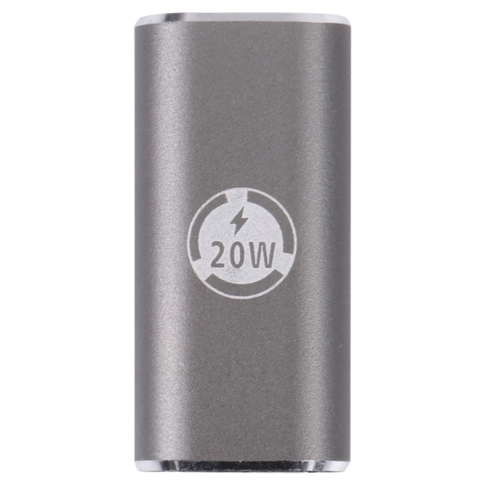 Adaptador de carga de codo hembra de 20 W y 8 pines macho a USB-C / tipo C