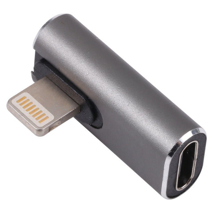 Adaptador de carga de codo hembra de 20 W y 8 pines macho a USB-C / tipo C