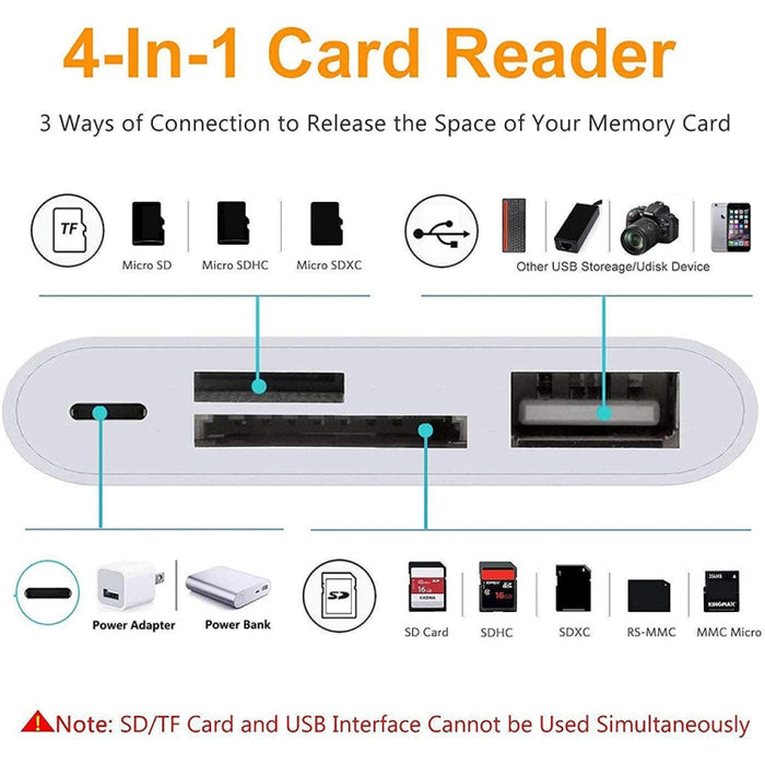 NK108LTC 4 en 1 USB-C macho a SD + TF + USB + lector de cámara hembra tipo C