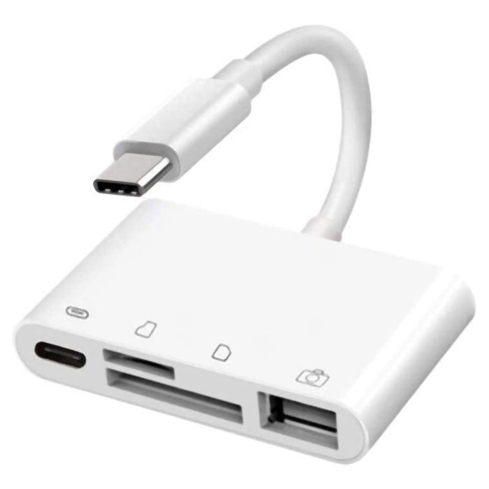 NK108LTC 4 en 1 USB-C macho a SD + TF + USB + lector de cámara hembra tipo C