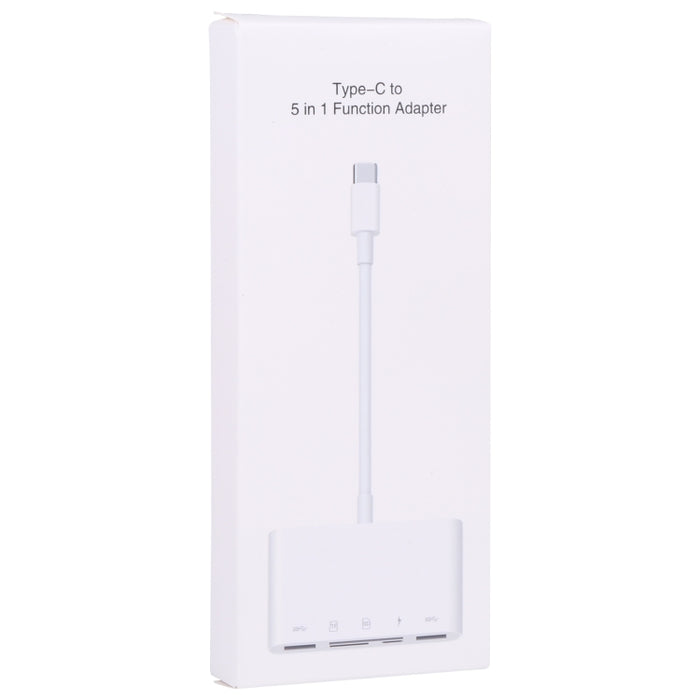 NK-1032TC 5 en 1 Adaptador USB-C Macho a SD/TF/2xUSB/Tipo-C Hembra