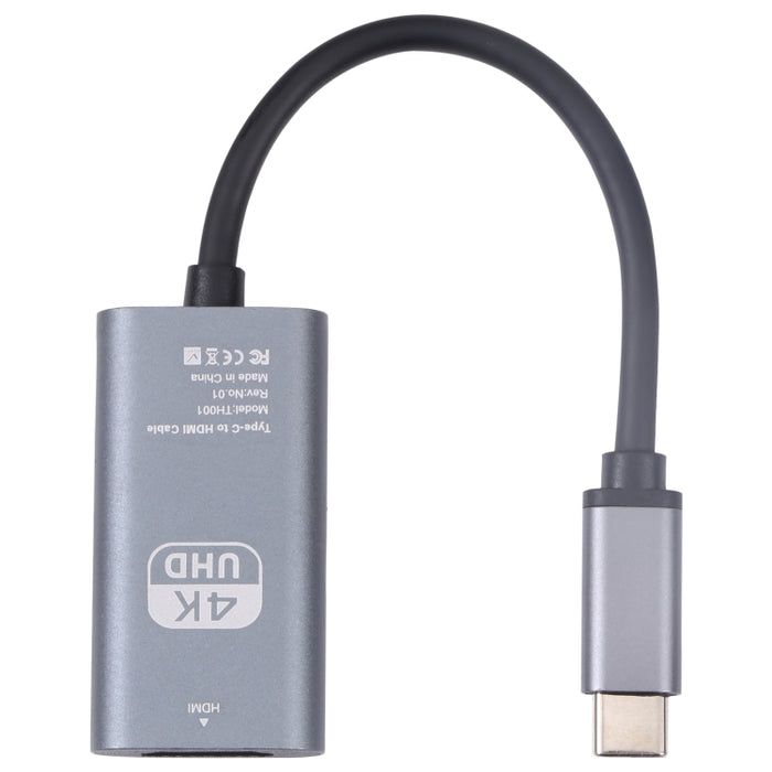 Adaptador TH001 USB-C / Type-C macho a HDTV hembra 4K UHD