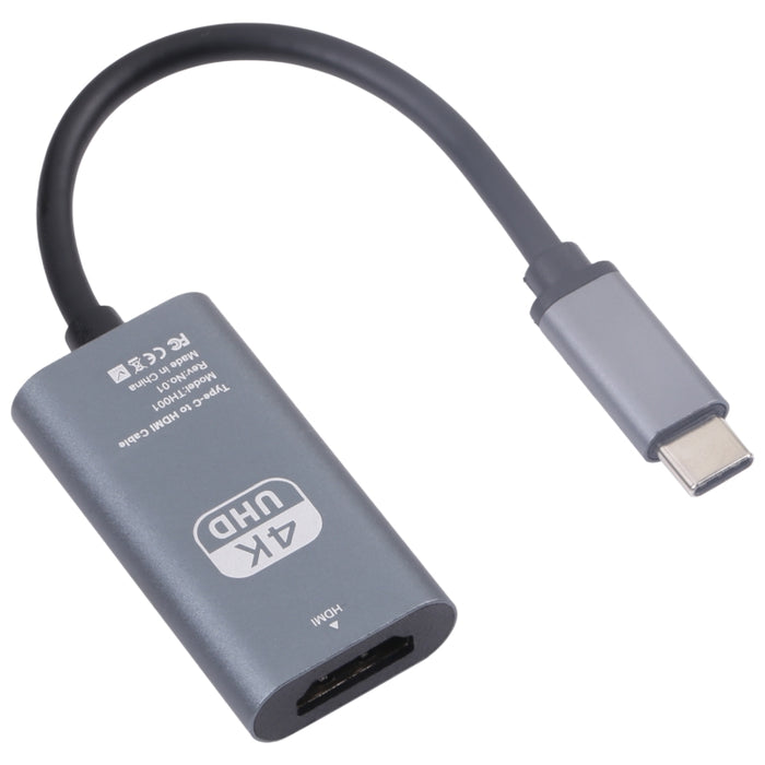 Adaptador TH001 USB-C / Type-C macho a HDTV hembra 4K UHD