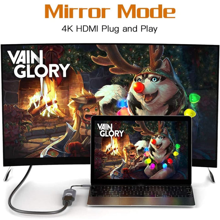 Adaptador TH001 USB-C / Type-C macho a HDTV hembra 4K UHD