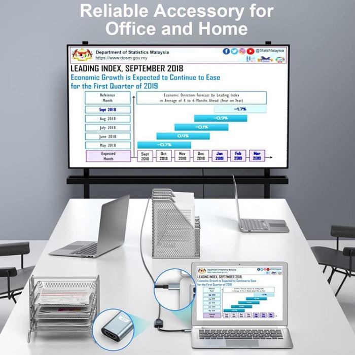 Adaptador TH001 USB-C / Type-C macho a HDTV hembra 4K UHD