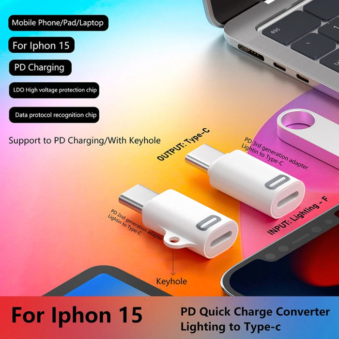 Adaptador Gen3 hembra de 8 pines a USB-C/tipo-C macho, compatible con carga rápida PD, Gen3