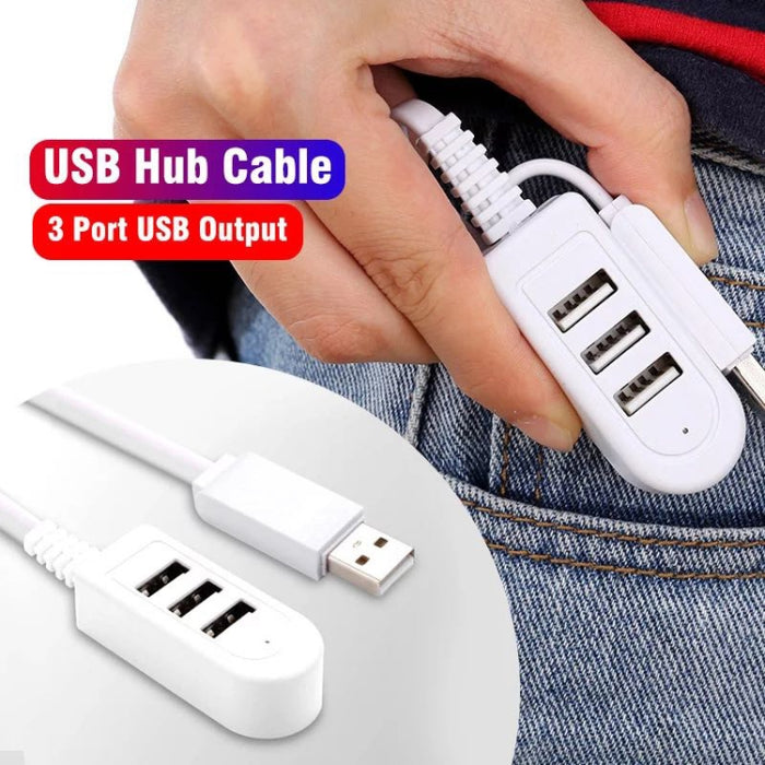 Adaptador HUB hembra de 30 cm TPE USB A a 3 puertos USB