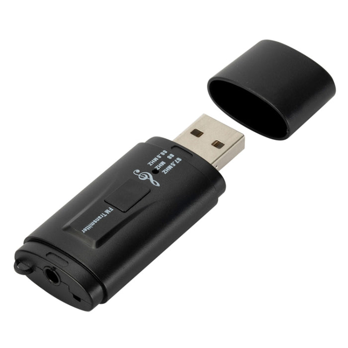 MSD128 2 en 1 transmisor FM de llamada manos libres Bluetooth para coche USB con interfaz AUX de 3,5 mm