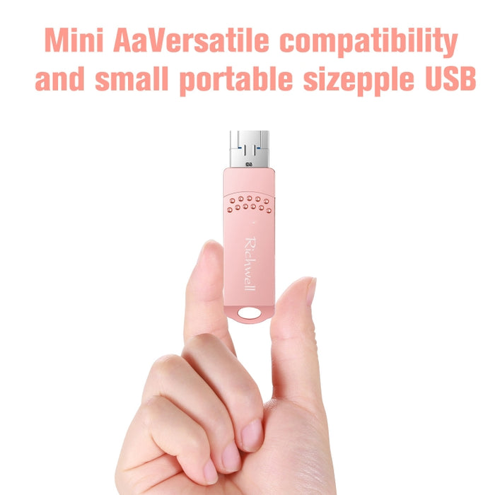 Richwell 3 en 1 16G Type-C + Micro USB + USB 3.0 Disco flash de metal con función OTG