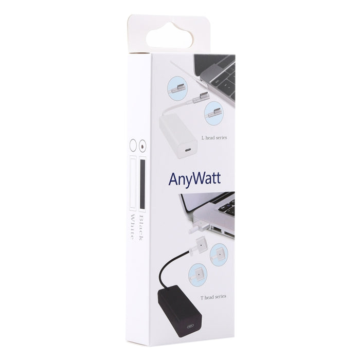 AnyWatt 85W USB-C / Type-C hembra a 5 pines MagSafe 1 macho L Head Series Adaptador convertidor de carga para MacBook