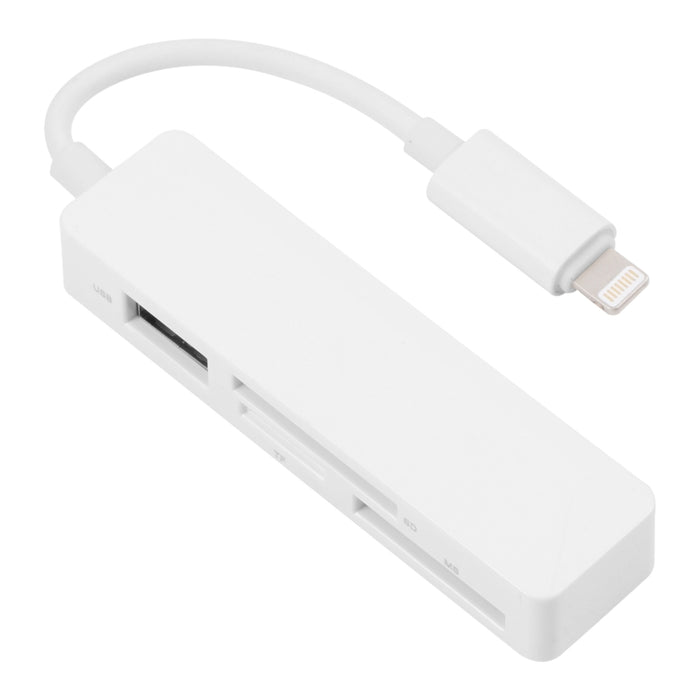 Lector de tarjetas multifunción 4 en 1 MS + SD + TF + USB2.0 para dispositivos de 8 pines