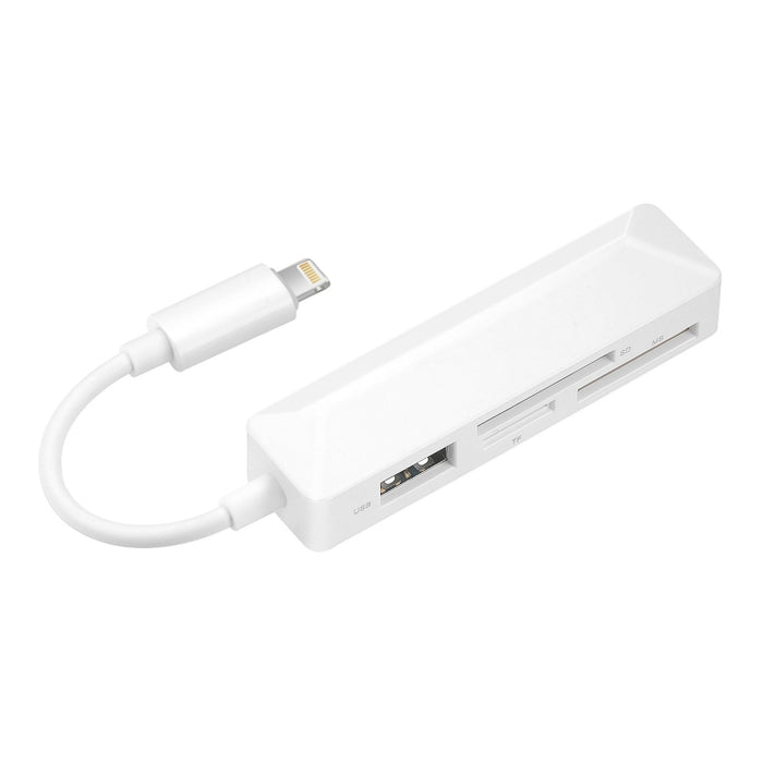 Lector de tarjetas multifunción 4 en 1 MS + SD + TF + USB2.0 para dispositivos de 8 pines