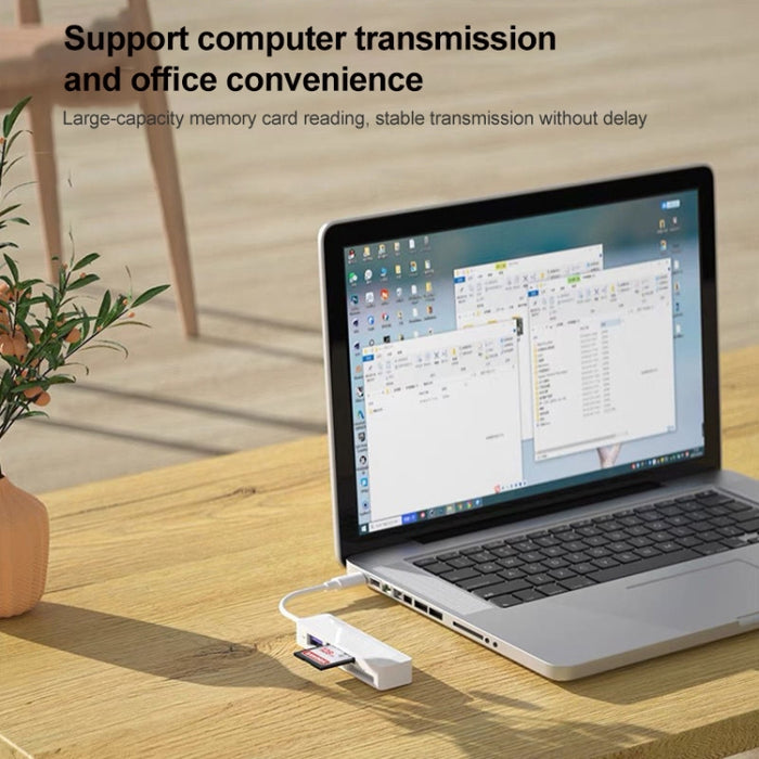 Lector de tarjetas multifunción 4 en 1 MS + SD + TF + USB2.0 para dispositivos tipo C