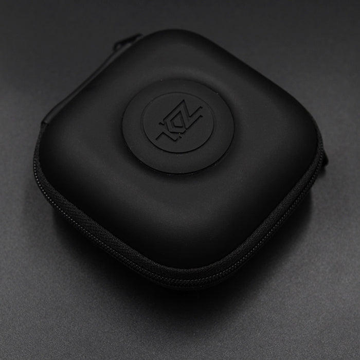Estuche receptor de PU portátil para auriculares con cargador de cable de datos KZ