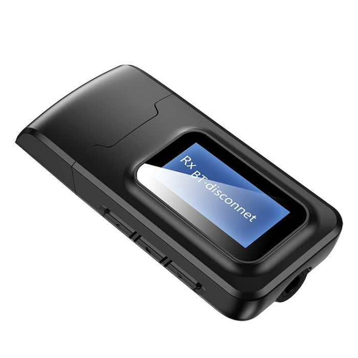 T11B 2 en 1 USB Bluetooth 5.0 Transmisor y receptor Adaptador de audio con pantalla LCD