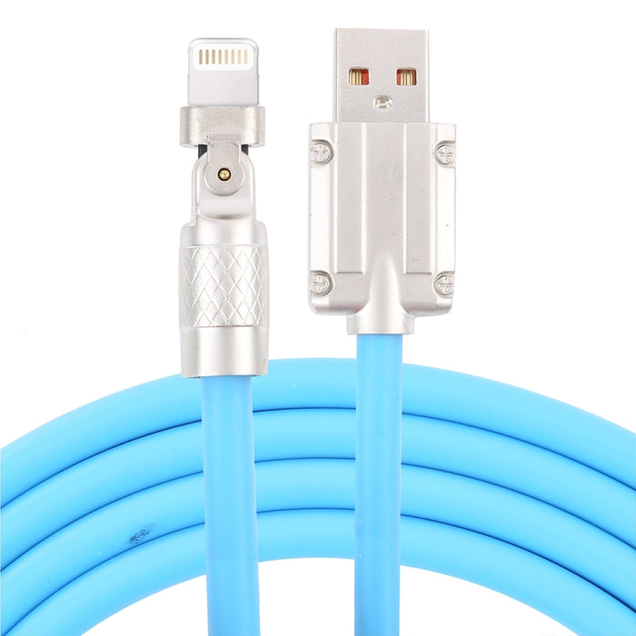 Mech Series 6A 120W USB a 8 pines Cable de carga rápida con enchufe metálico de 180 grados, longitud: 1,2 m