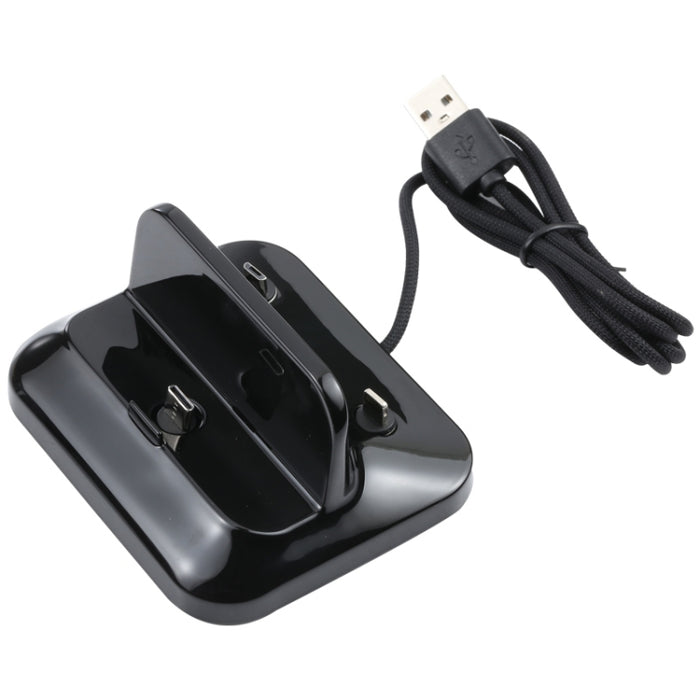 XBX-02 3 en 1 8 pines + USB-C / Type-C + Base de carga magnética con enchufe micro USB