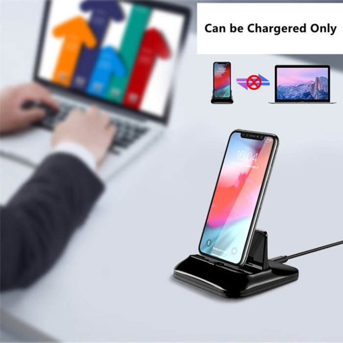XBX-02 3 en 1 8 pines + USB-C / Type-C + Base de carga magnética con enchufe micro USB