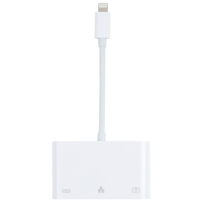 NK-107 3 en 1 8 pines macho a USB + 1000M Ethernet + adaptador hembra de alimentación de 8 pines