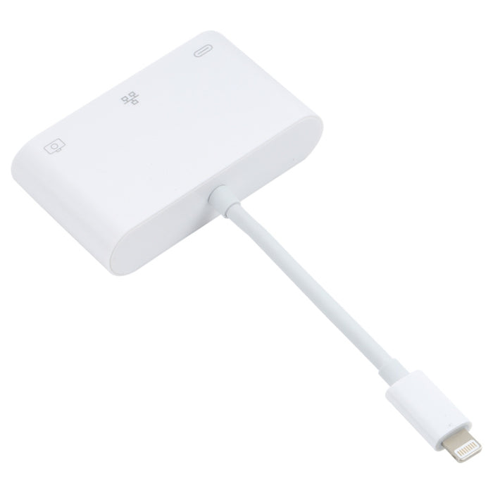 NK-107 3 en 1 8 pines macho a USB + 1000M Ethernet + adaptador hembra de alimentación de 8 pines