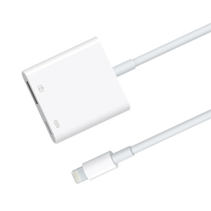Adaptador de lector de cámara con cable de carga de datos de 11 cm y 8 pines macho a USB y 8 pines, sistema de soporte superior a iOS 9.2
