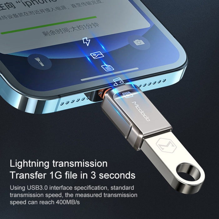 MCDODO USB 3.0 hembra a 8 pines macho OTG convertidor USB Flash Disk