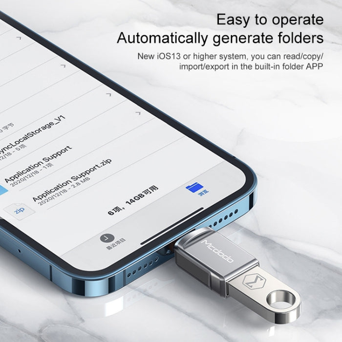MCDODO USB 3.0 hembra a 8 pines macho OTG convertidor USB Flash Disk