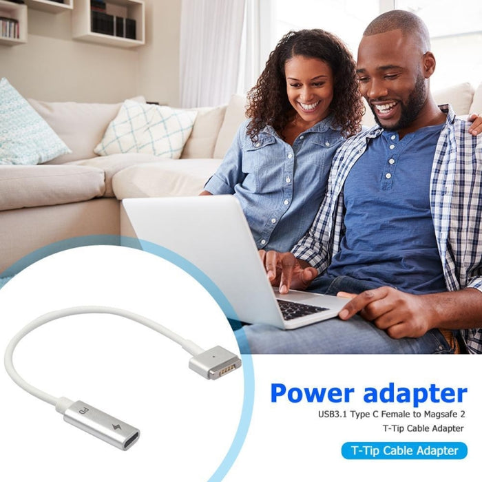 Adaptador de carga MagSafe 2 (en forma de T) de 5 pines a USB-C / Type-C PD