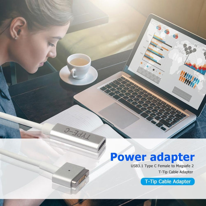 Adaptador de carga MagSafe 2 (en forma de T) de 5 pines a USB-C / Type-C PD