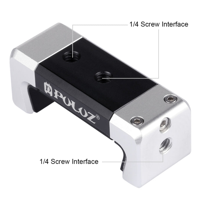 Trípode de plástico plegable PULUZ + soporte de abrazadera de aleación de aluminio con zapata fría para iPhone, Galaxy, Huawei, Xiaomi, Sony, HTC, Google y otros teléfonos inteligentes