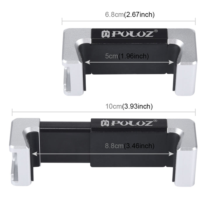 Trípode de plástico plegable PULUZ + soporte de abrazadera de aleación de aluminio con zapata fría para iPhone, Galaxy, Huawei, Xiaomi, Sony, HTC, Google y otros teléfonos inteligentes