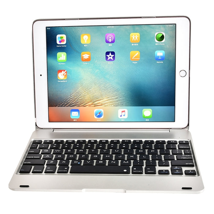 F19B para iPad 9.7 (2017/2018) y iPad Air y Air 2 y iPad Pro 9.7 y nuevo iPad de 9.7 pulgadas (2017) Funda para tableta con tapa horizontal ABS ultrafina + teclado Bluetooth