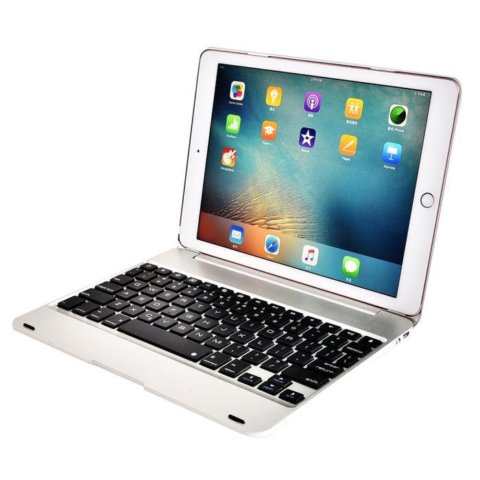 F19B para iPad 9.7 (2017/2018) y iPad Air y Air 2 y iPad Pro 9.7 y nuevo iPad de 9.7 pulgadas (2017) Funda para tableta con tapa horizontal ABS ultrafina + teclado Bluetooth
