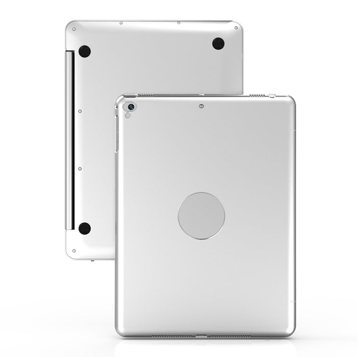 F19B para iPad 9.7 (2017/2018) y iPad Air y Air 2 y iPad Pro 9.7 y nuevo iPad de 9.7 pulgadas (2017) Funda para tableta con tapa horizontal ABS ultrafina + teclado Bluetooth
