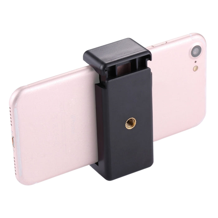 Abrazadera para teléfono con montaje en trípode PULUZ Selfie Sticks con orificio para tornillo de 1/4 de pulgada para iPhone, Samsung, HTC, Sony, LG y otros teléfonos inteligentes