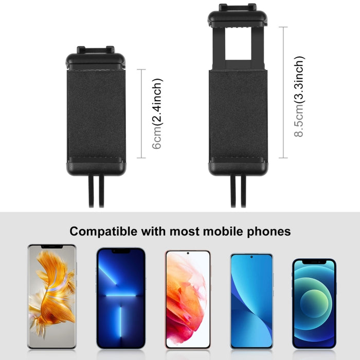 PULUZ Selfie Sticks Adaptador de montaje en trípode Abrazadera para teléfono para iPhone, Samsung, HTC, Sony, LG y otros teléfonos inteligentes