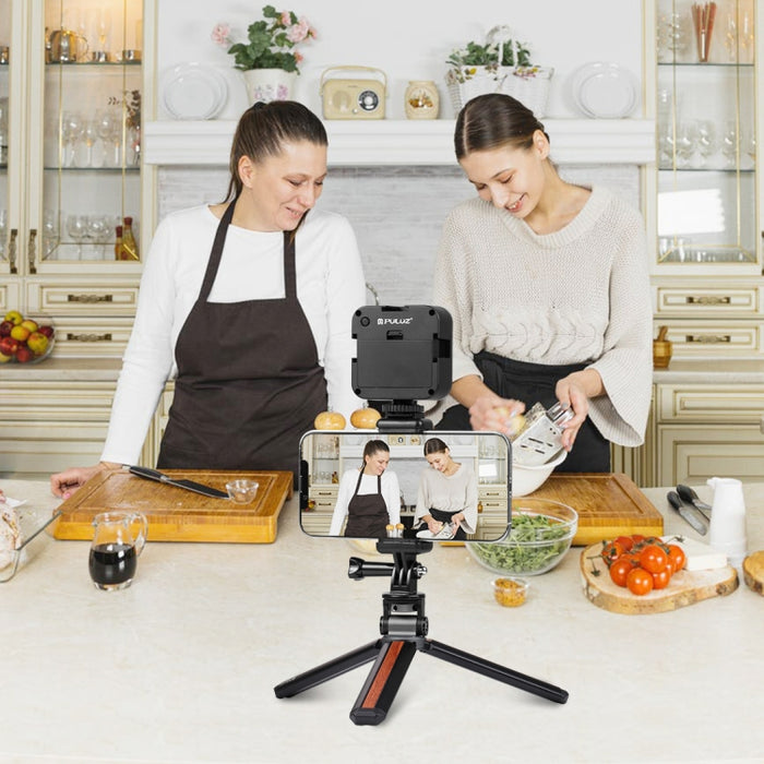 PULUZ Selfie Sticks Adaptador de montaje en trípode Abrazadera para teléfono para iPhone, Samsung, HTC, Sony, LG y otros teléfonos inteligentes