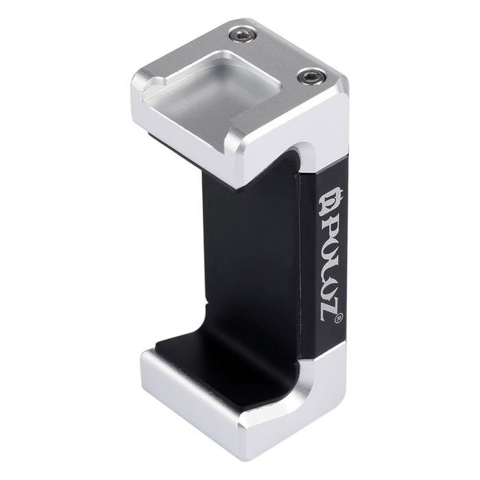 Soporte de abrazadera de aleación de aluminio para teléfono universal PULUZ con zapata fría para iPhone, Galaxy, Huawei, Xiaomi, Sony, HTC, Google y otros teléfonos inteligentes